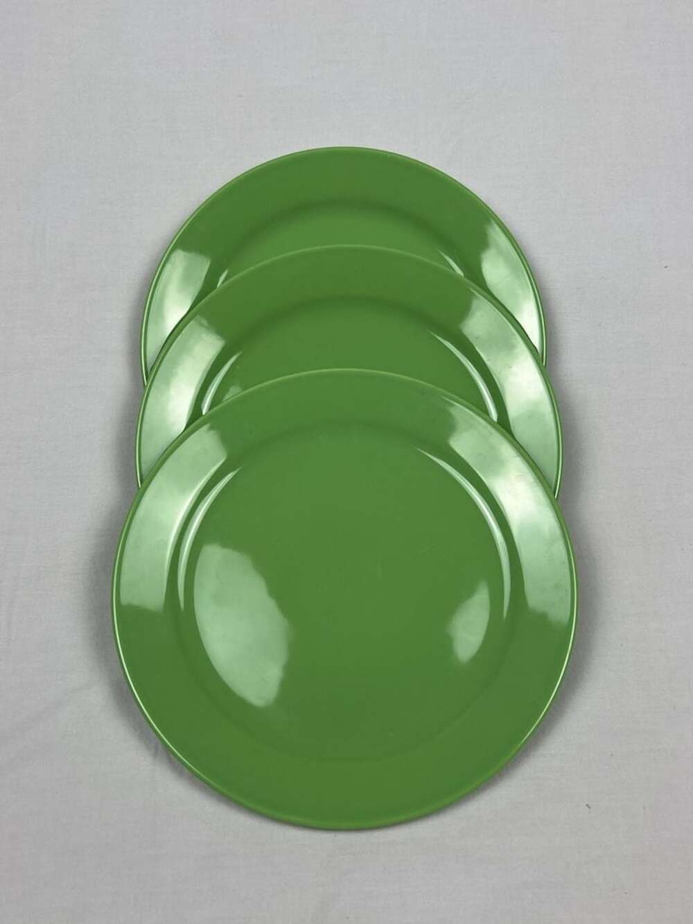 SECLA Portugal Vintage Green Ceramic Dinner Plates Set of 3